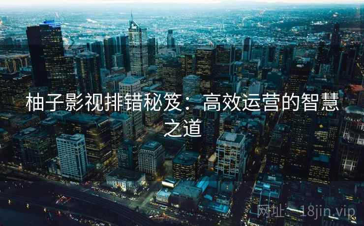 柚子影视排错秘笈：高效运营的智慧之道