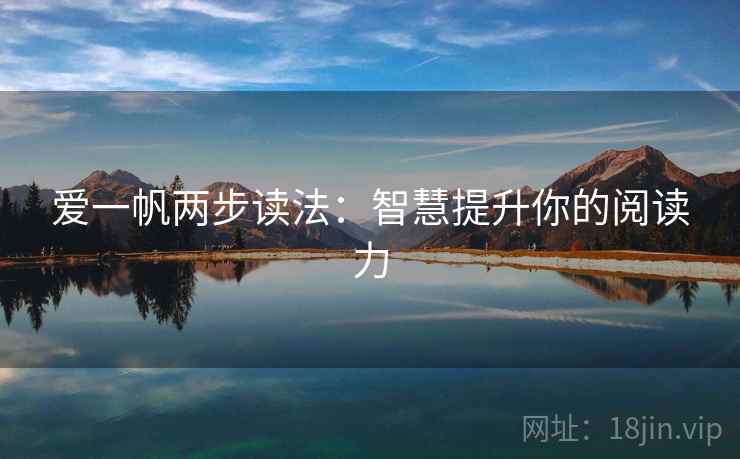 爱一帆两步读法：智慧提升你的阅读力