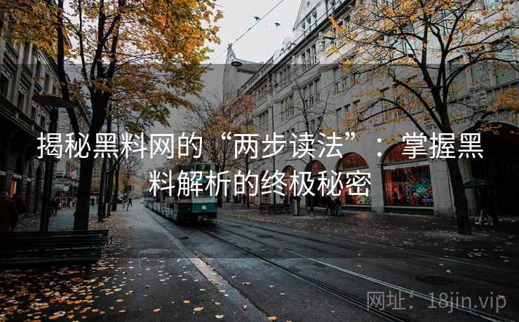 揭秘黑料网的“两步读法”：掌握黑料解析的终极秘密