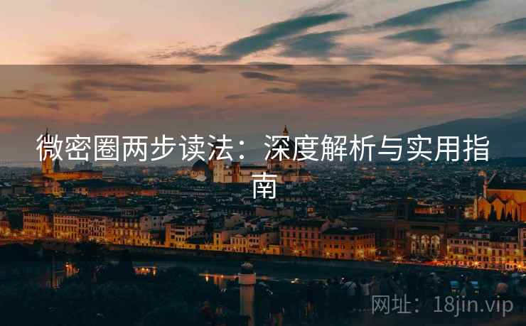 微密圈两步读法：深度解析与实用指南